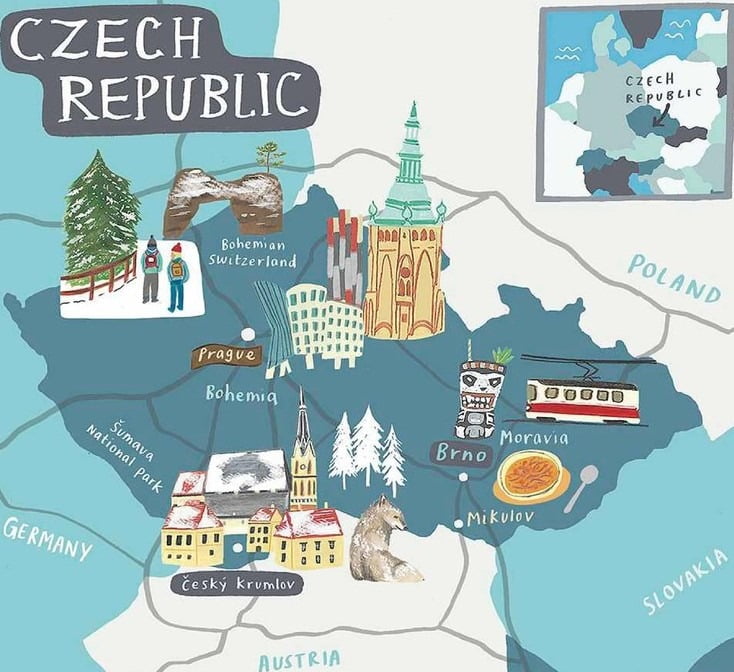 Czech Republic Travel Map